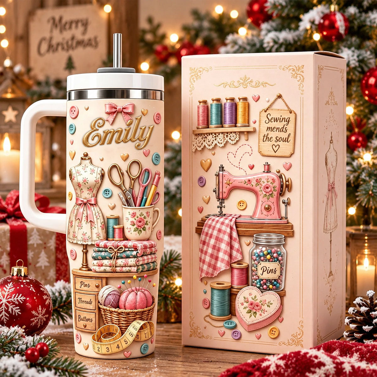 Sewing Mends The Souls - Personalized 40oz Stainless Steel Tumbler