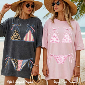 Trendy Beach Bikini Comfort Colors Shirt, Leopard Lake Girl Shirt, Cute Beach Vacation 2026 Shirt