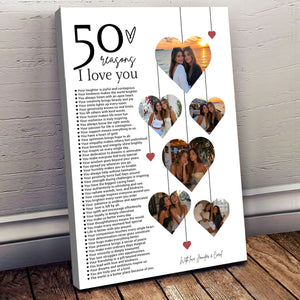 50 Reasons We Love You - Personalized Poster