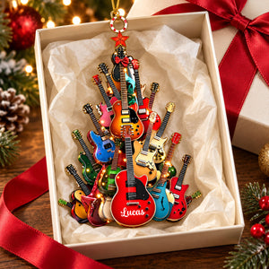 Personalized Guitar Christmas Tree Ornament