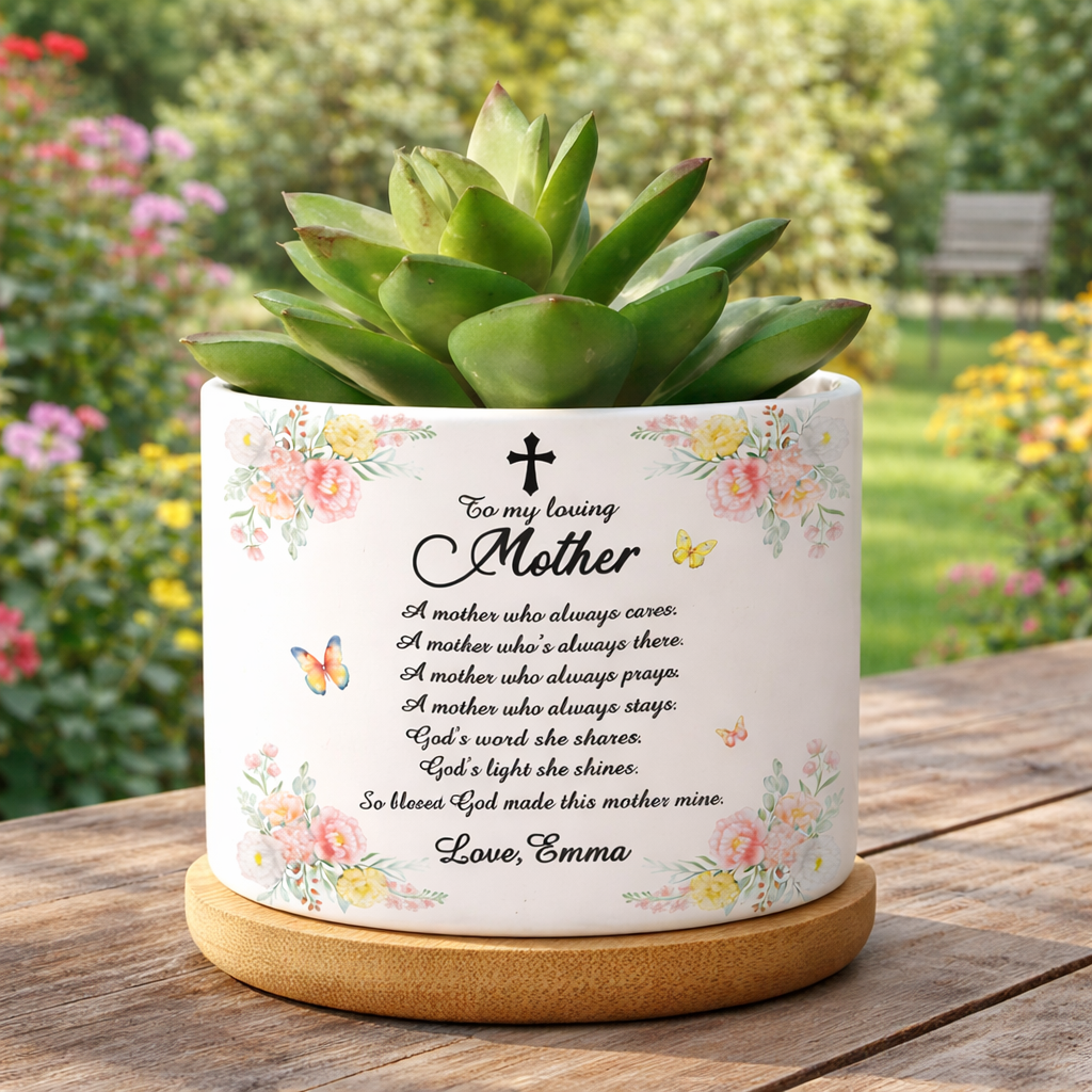God Made This Mother Mine - Personalized Plant Pot & Vase - Gift For Mom, Mother's Day, Birthday Gift