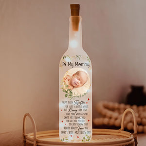 Mommy I Really Love You - Personalized Photo Bottle Lamp - Gift For New Mom