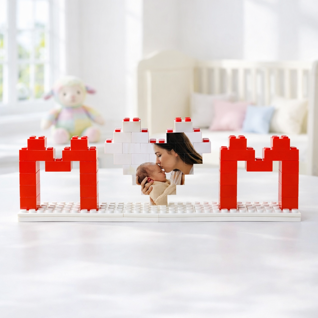 Personalized Building Blocks Puzzle, Photo Puzzle, Mom Photo Block Puzzle, Mother's Day Gift, Gift For Mom
