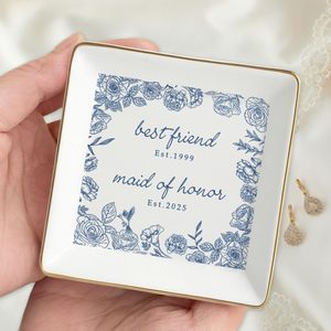Personalized Maid of Honor Jewelry Tray, Bridesmaid Proposal Gift, Bridesmaid Gift, Wedding Gift