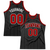 Custom Black White Pinstripe Red-White Authentic Basketball Jersey
