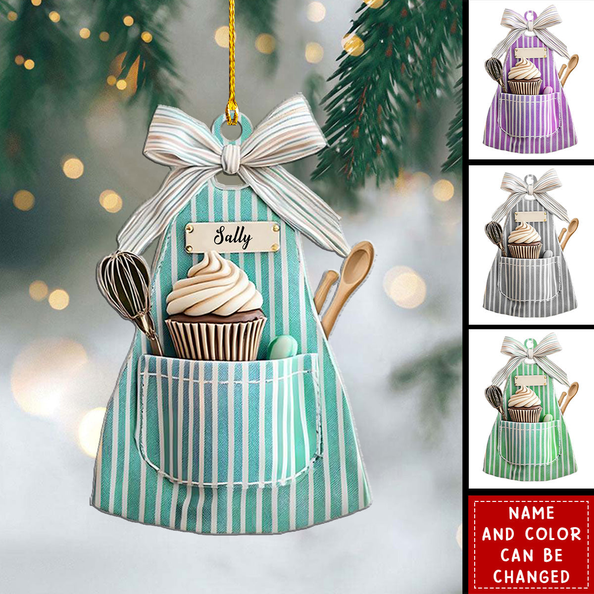 Love Baking Life - Personalized Acrylic Ornament - Christmas Gift For Bakers, Bakery Gift