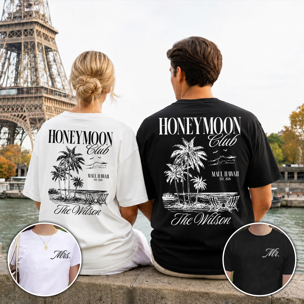 Honeymoon Club Shirt, Custom Mr And Mrs Shirts, Newlywed Wedding Shirt,