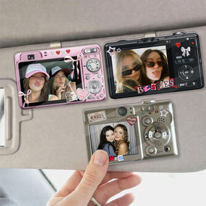 Personalized Best Friend Photo Visor Car Clip, Custom Friendship Gifts, Long Distance Gift for Bestie Birthday, Bridesmaid Keepsake Gifts