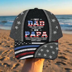 First Dad Now Papa - Personalized Custom Classic Cap 1_73b91621-390a-4db3-ab1f-f83bf72956c5.jpg