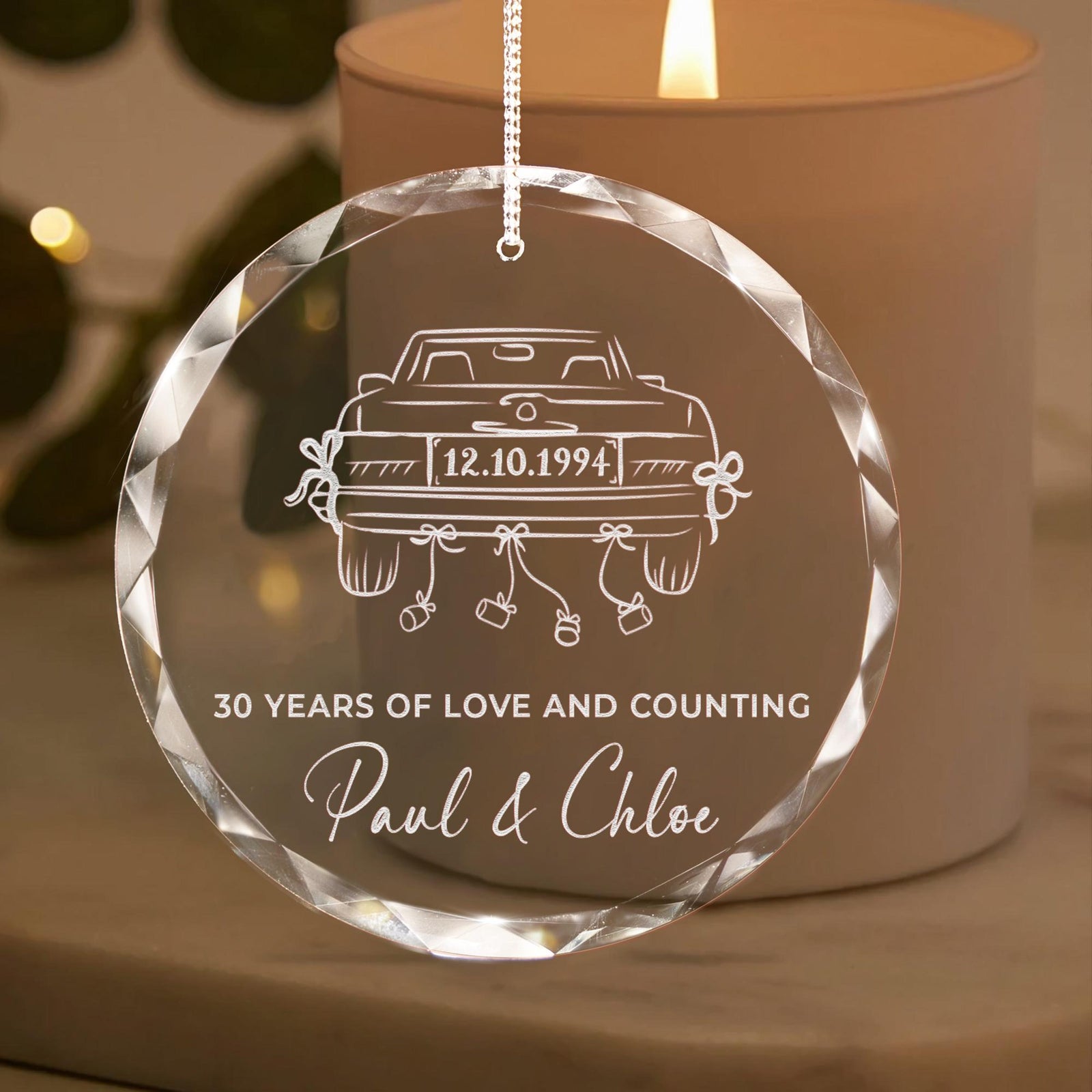 Personalized Anniversary Ornament, Years Of Love And Counting Ornament, Anniversary Gift For Parents, Christmas Gifts for Husband Wife