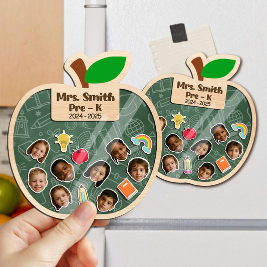 Personalized Teacher Apple Magnet Custom Teacher Shaker Magnet, Teacher Locker Magnet Teacher Gift Teacher Appreciation Gift From Student