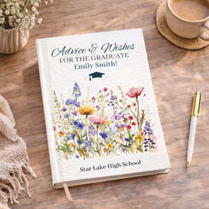 Wildflower Graduation Advice Sign, Advice & Wishes for the Graduate Guestbook, Graduation Party Decor, Junior High, High School, or College