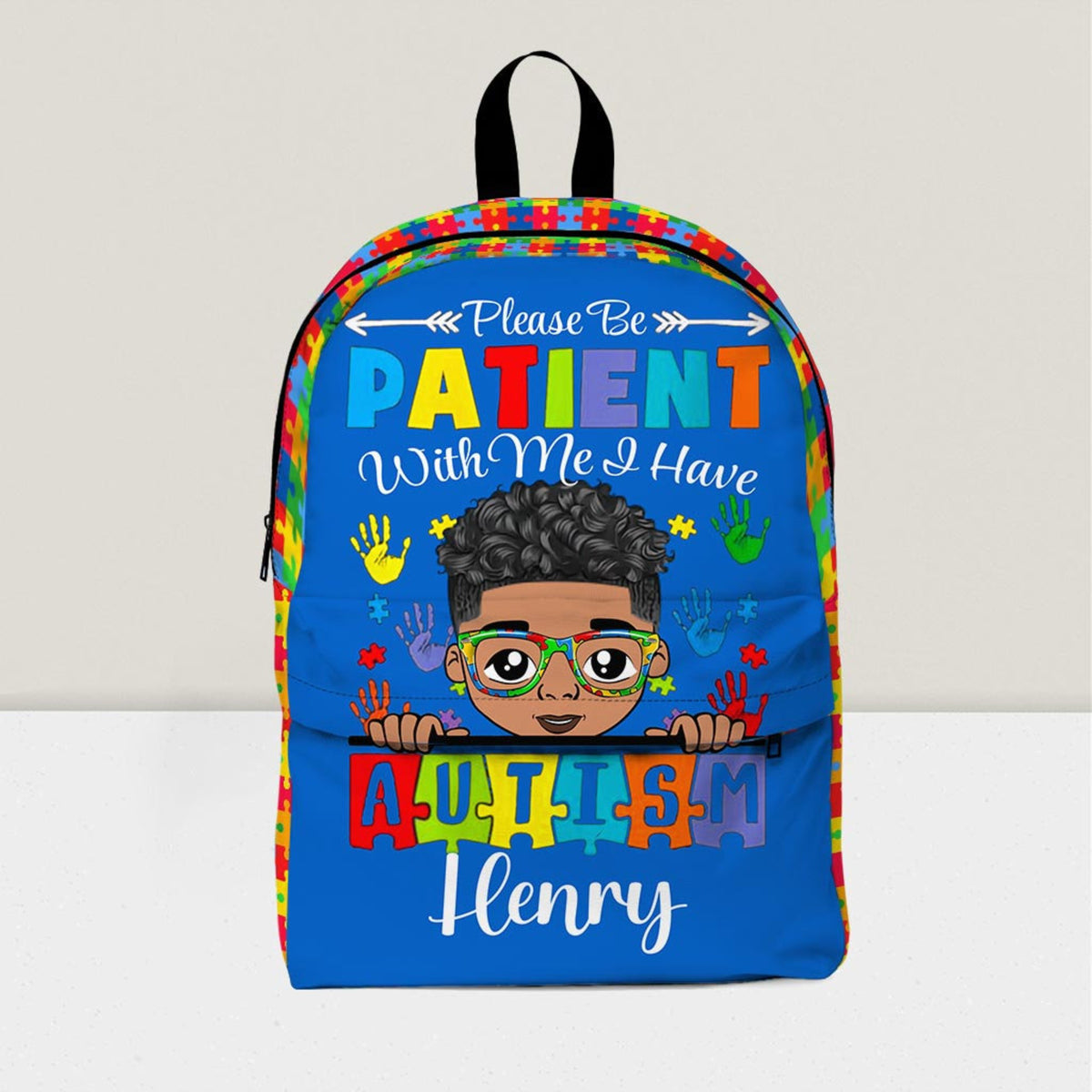 Personalized Please Be Patient I Have Autism Backpack, Autistic Girls / Boys School Bag, Autism Children's, Autistic Daughter Son