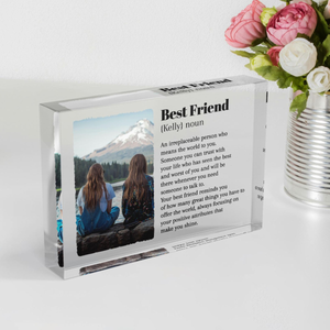Personalised Best Friend, Customized Acrylic Bestie Freestanding Plaque with Any Photo, Birthday Gift For Her, Bestie Gift