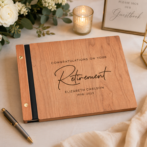 Retirement Memory Book, Personalized Retirement Gift for Him or Her, Congratulations on Your Retirement Album
