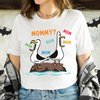 Seagull Mom Mom Mom Colorful - Personalized Shirt - Funny Mother's Day Gift For Mom