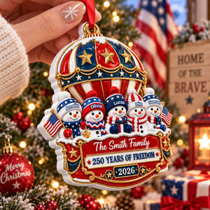 Snowman Ornament 250th Anniversary - Real 3D Raised Ornament