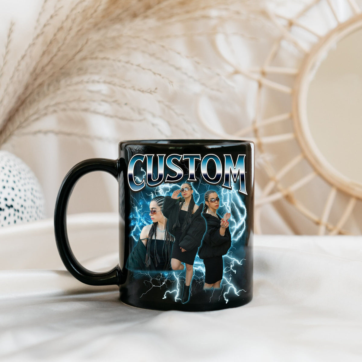 90s Vintage Bootleg Custom Your Own Bootleg Vintage Retro Mug, Custom Your Photo, Vintage 90's Mug