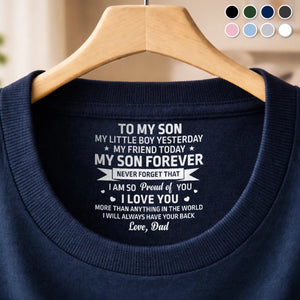 I Love You More Than Anything In The World - Personalized Neck Print T Shirt - Gift For Son, Daughter