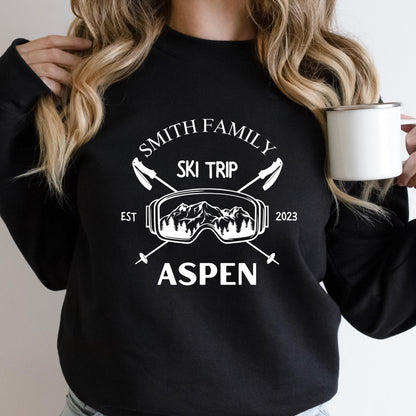 Ski Family Vacation Sweatshirt, Apres Ski Shirt, Ski Season Hoodie, Custom Family Matching Tee, Sibling Matching Outfit, Ski Vacation 2025