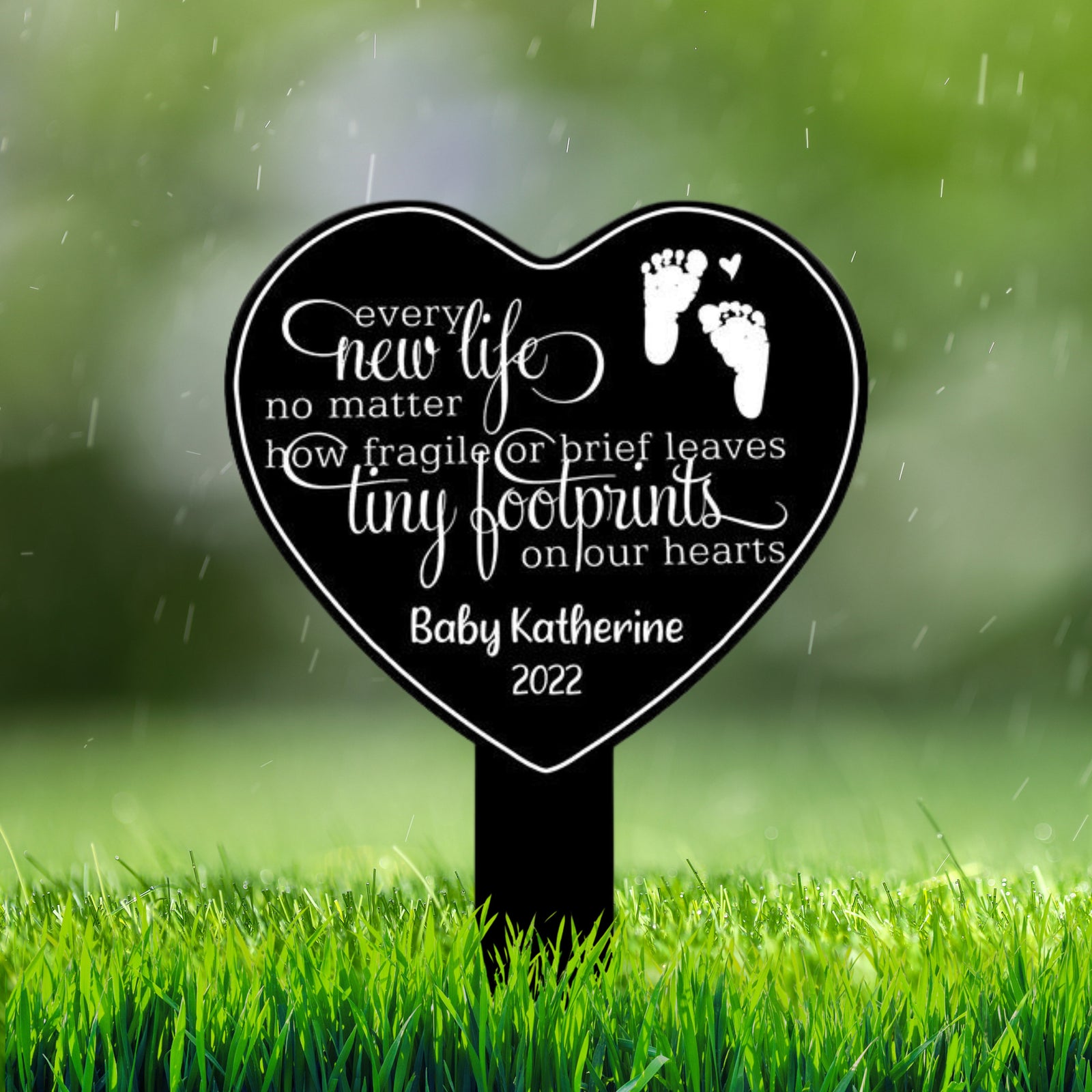 Baby Grave Maker Personalized, Baby Memorial Plaque, Miscarriage Gifts, Temporary Grave Stone, Pregnancy Loss Gifts, Baby Remembrance Stake