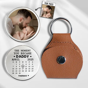The Moment You Became Dad - Personalized Pocket Hug - Gift For New Dad, Father's Day Gift