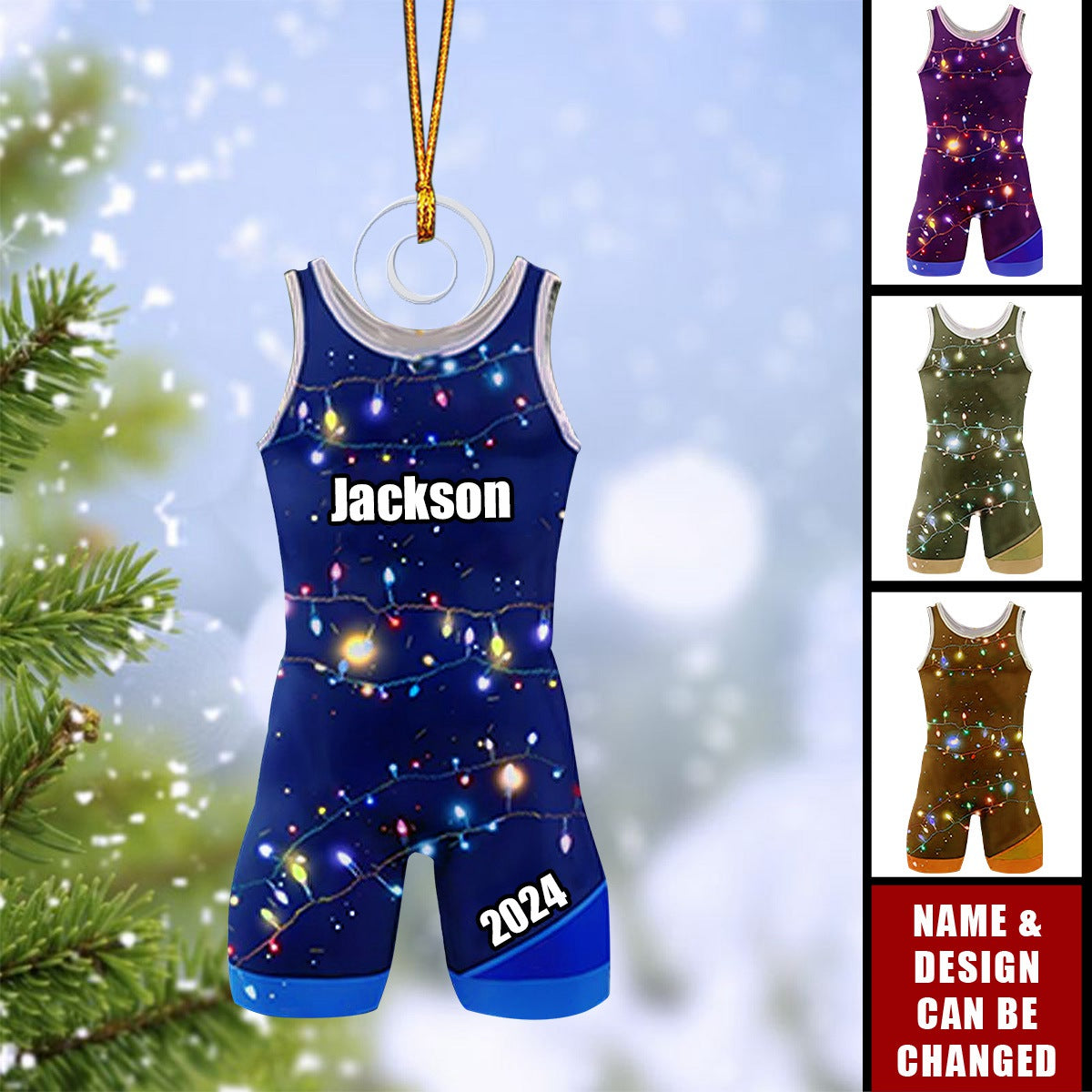 Personalized Wrestling Christmas Ornament, Gifts For Wrestler Ornament