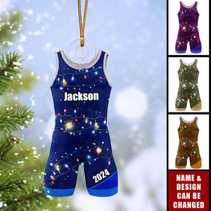 Personalized Wrestling Christmas Ornament, Gifts For Wrestler Ornament