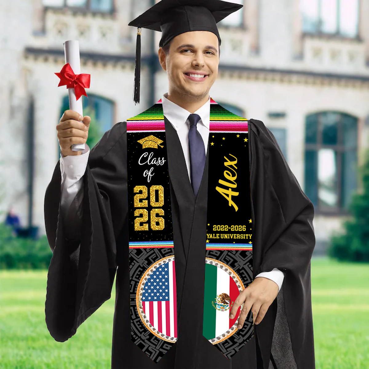 Custom Class of 2026 Mexican American Graduation Stole 1_805a13e5-4414-4329-b5ae-1bb5c92705ad.png