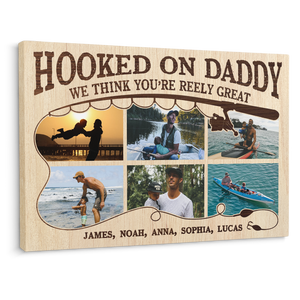 We Think You're A Reely Great Dad - Personalized Canvas - Gift For Dad, Father's Day, Birthday Gift