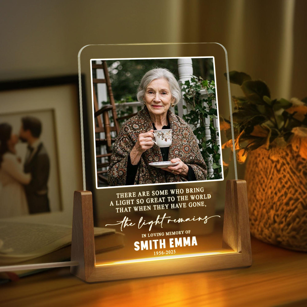 Bring A Light So Great To The World - Personalized LED Night Light - Memorial Gift