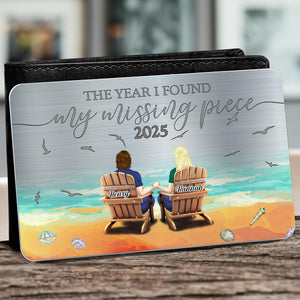 The Year I Found My Missing Piece - Personalized Wallet Insert Card - Gift For Couples