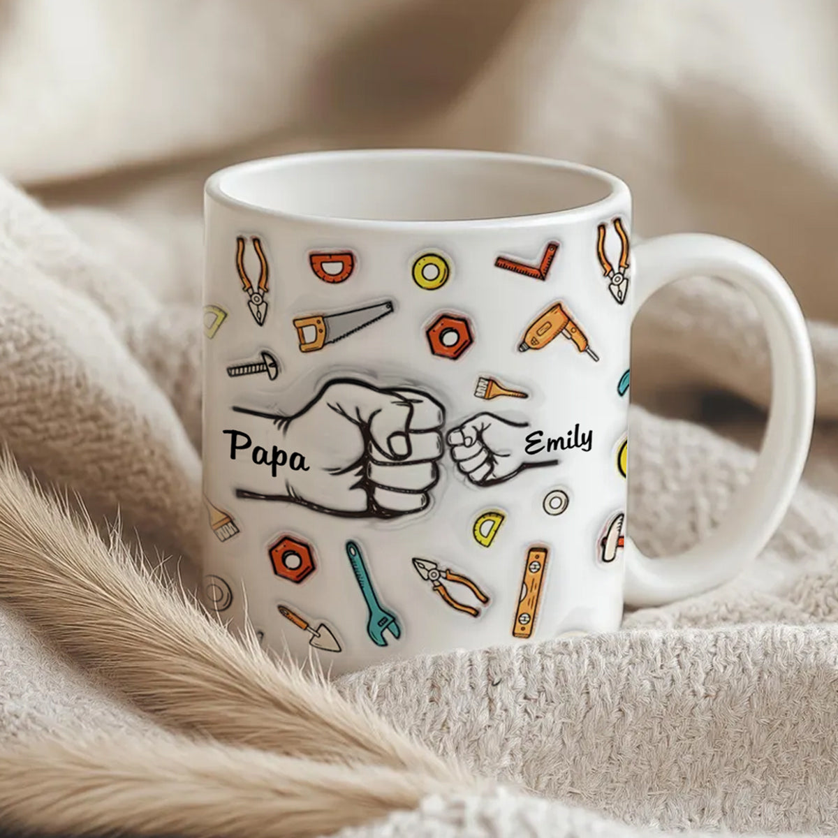 To Dad From Reason You Drink - Personalized White Mug Father's Day