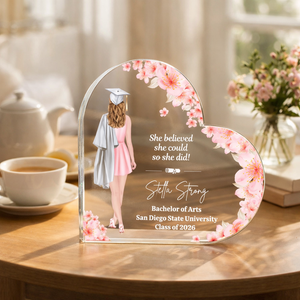 Personalized Acrylic Plaque Graduation Gift for Daughter Niece Granddaughter, Grad Gifts for Her, High school, College Graduation, Masters