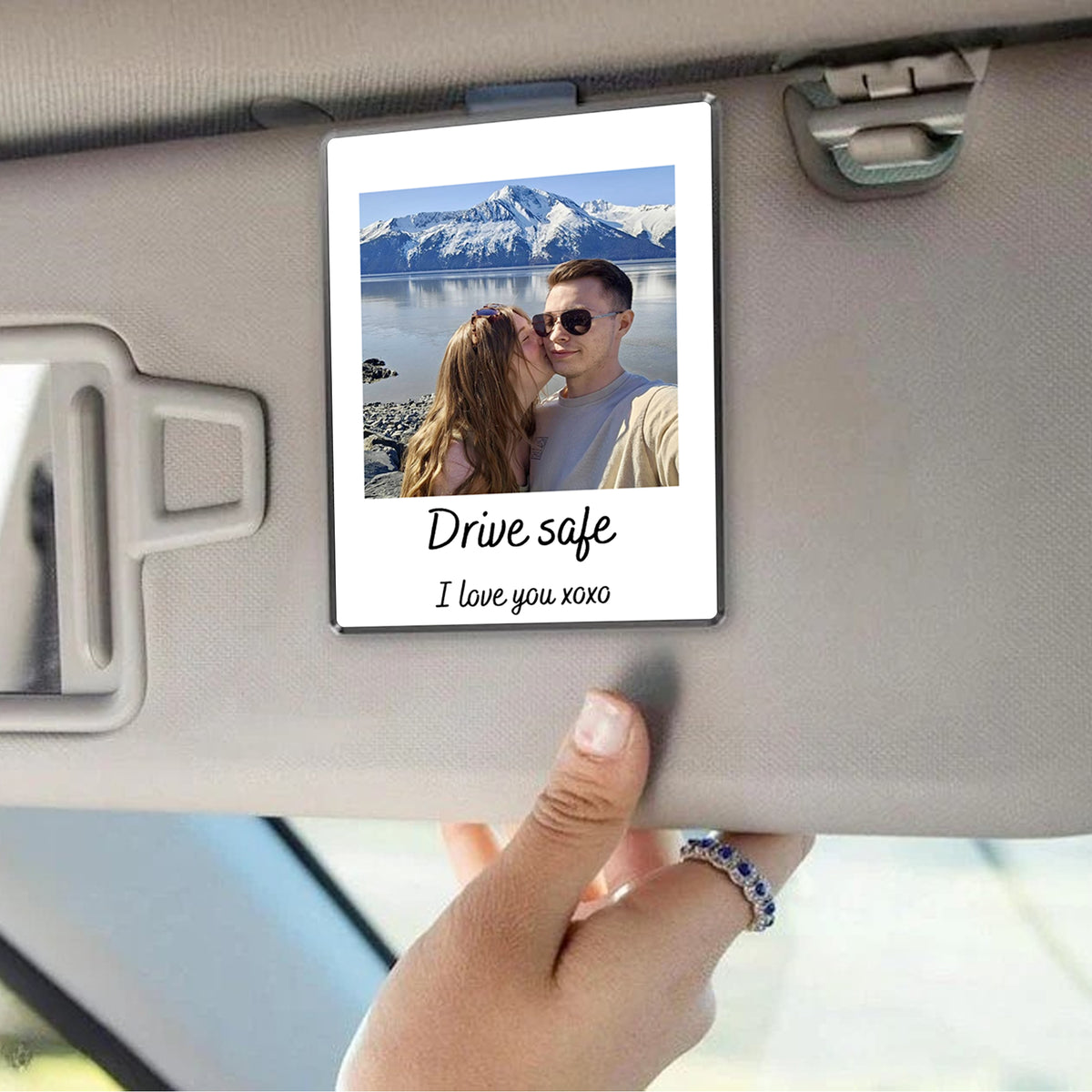 Personalised Photo Car Visor Clip Any Image Driving Test Pass Gift Idea First Car Charm Gift