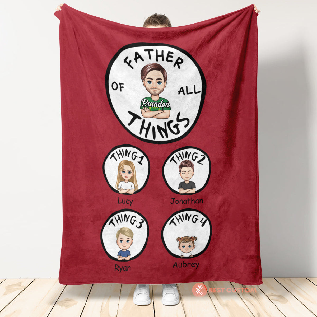 Father Of All Things V2 - Personalized Blanket - Father's Day, Birthday Gift For Father, Grandpa