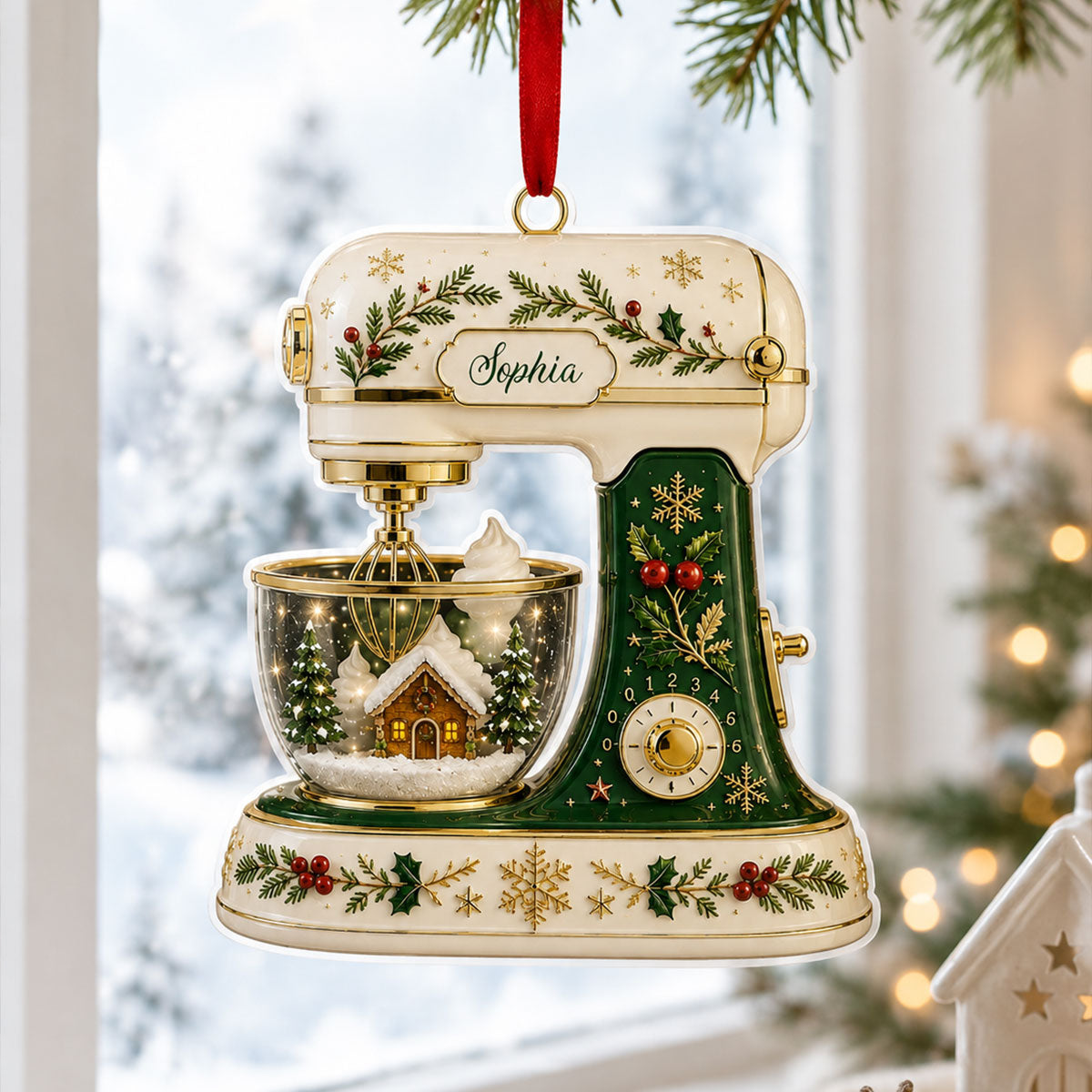Christmas Baking Mixer-Personalized Acrylic Ornament,Custom Kitchen Mixer Christmas Keepsake,Baking Gift For Bakers