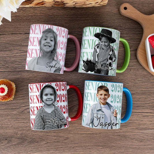 Senior 2026 Custom Photo Graduation Mug, Personalized Graduate Coffee Mug, Graduation Gifts For Daughter, Graduation Drinkware Face Cup