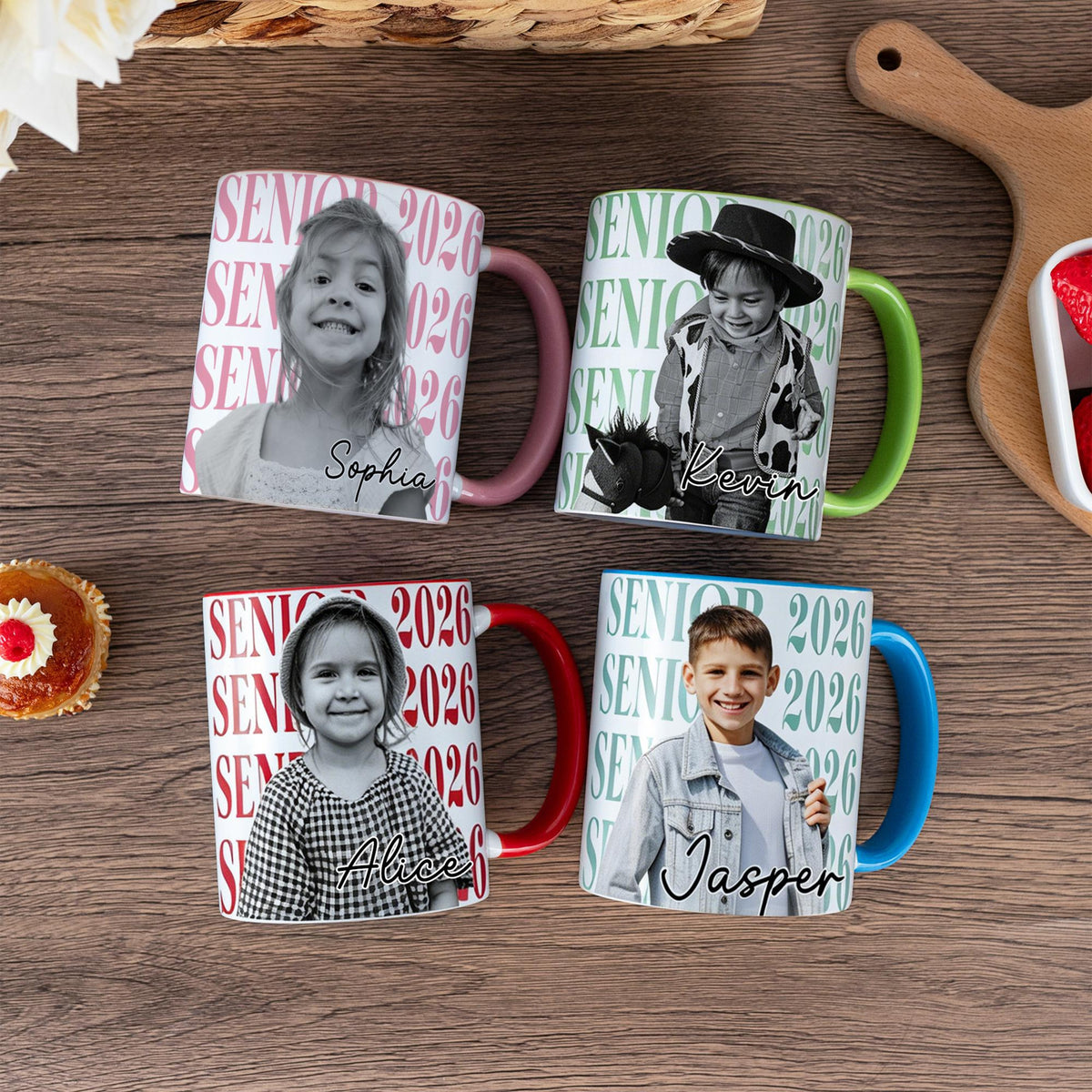Senior 2026 Custom Photo Graduation Mug, Personalized Graduate Coffee Mug, Graduation Gifts For Daughter, Graduation Drinkware Face Cup