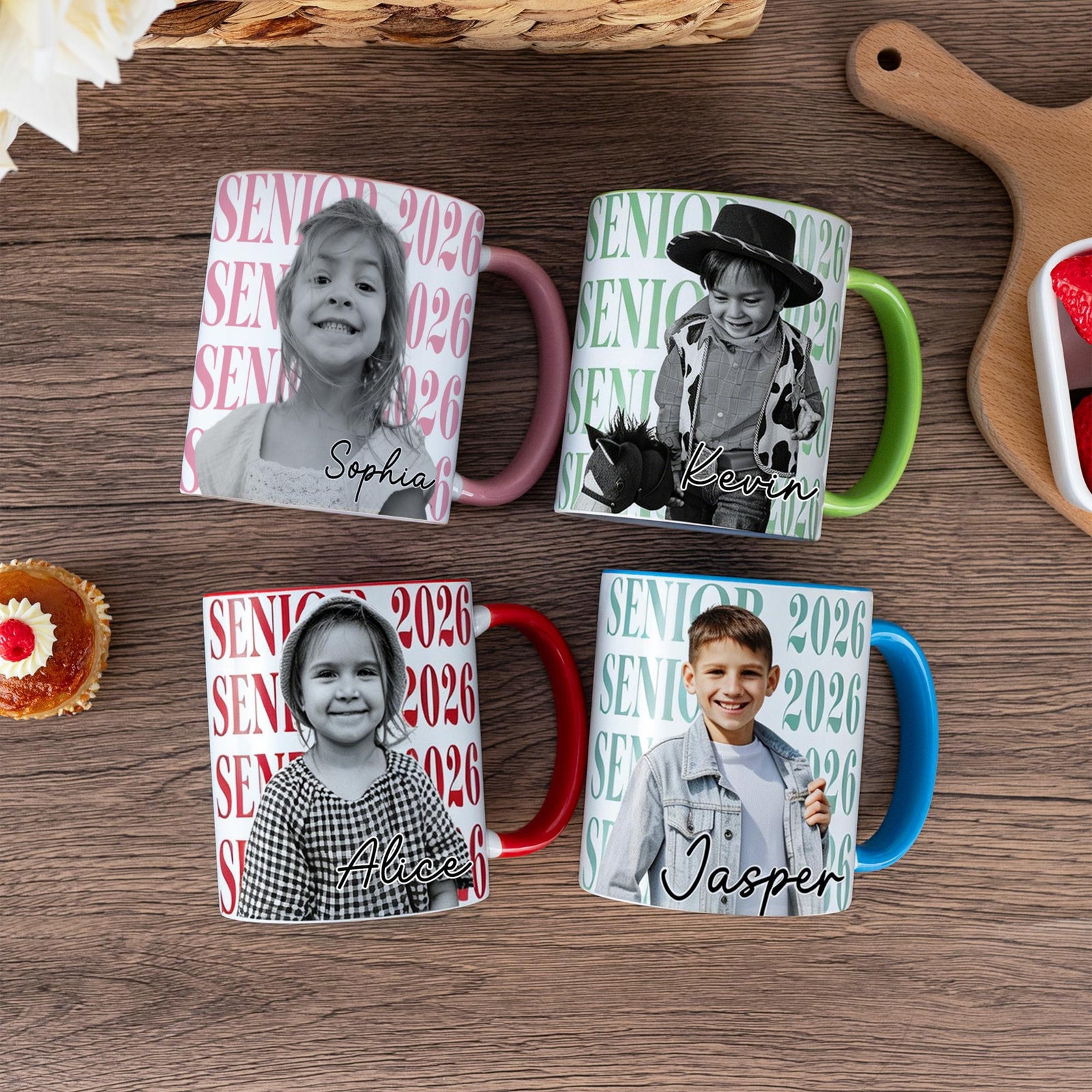 Senior 2026 Custom Photo Graduation Mug, Personalized Graduate Coffee Mug, Graduation Gifts For Daughter, Graduation Drinkware Face Cup