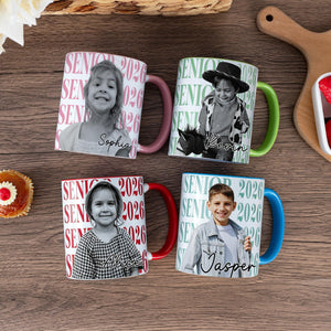Senior 2026 Custom Photo Graduation Mug, Personalized Graduate Coffee Mug, Graduation Gifts For Daughter, Graduation Drinkware Face Cup
