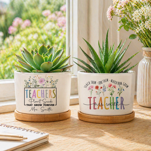 Custom Teacher Appreciation Gift,Thank You Teacher Plant Pot, Flower Pot for Teacher, End Of Year Gift, Thank You Gifts, Leaving School Gifts