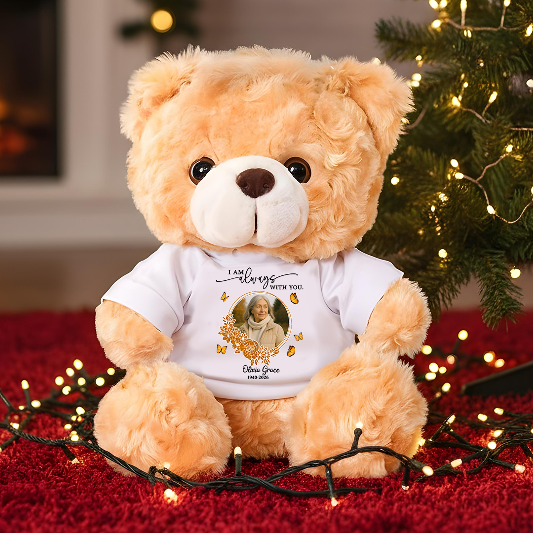 Loving Family You Left Behind Teddy Bear - Memorial Gift - Personalized Plush Bear
