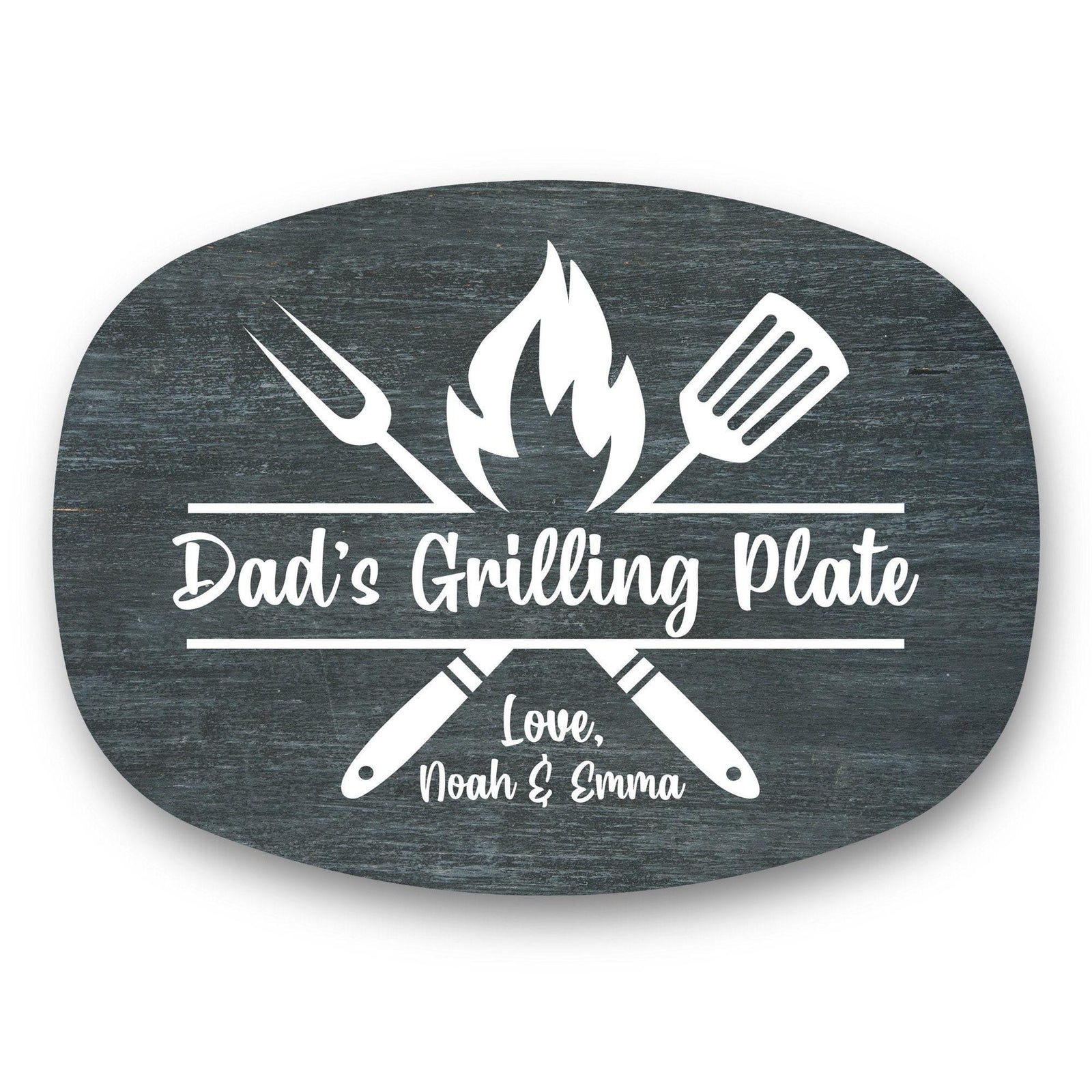 Custom Grilling Plate for Dad Personalized Platter Gift with Kids' Names Grill Plate Gift for Dad Gift for Father's Day