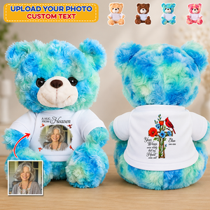 Memorial Cardinal Your Wings Were Ready Teddy Bear - Memorial Gift - Personalized Plush Bear