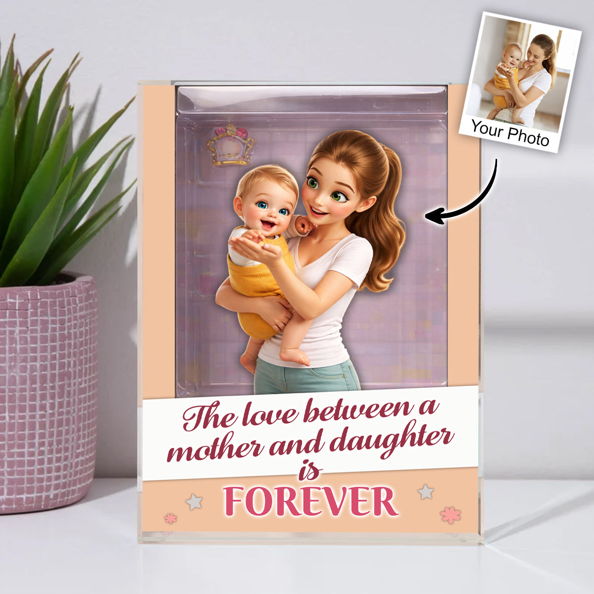 The Love Between a mother and daughter is forever - Acrylic Block 1_8f8fb195-88f2-44c7-b393-44b89df6fc9e.jpg