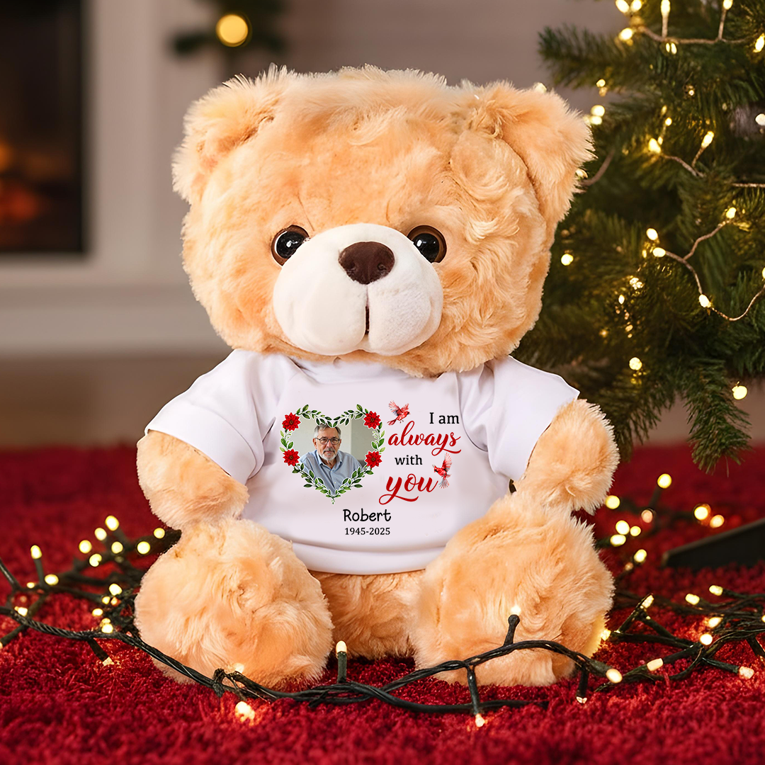 I Am Always With You Cardinal - Memorial Personalized Teddy Bear