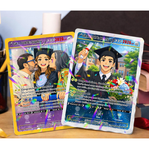Personalized PKM Graduation Card, Custom Anime Photo Grad Gift, Gamer Graduation Card, Class Of 2026 Keepsake, Graduation Gift for Him