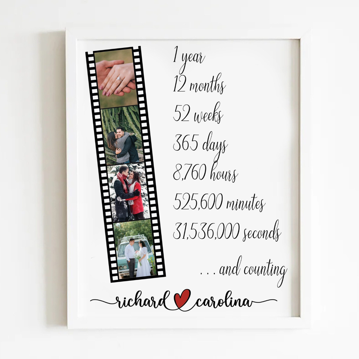 1 Year Anniversary Gift, One Year Anniversary, 1 Year Wedding Anniversary Gifts, First Anniversary, Boyfriend Gift, Anniversary Gift