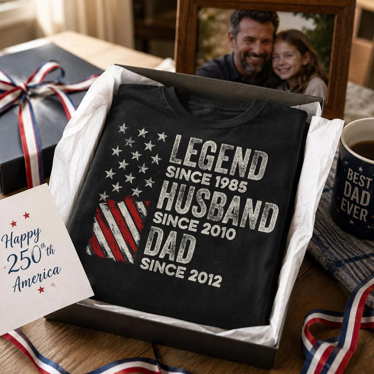 Legend Husband Dad And Grandpa - Custom Family Name Personalized T-shirt